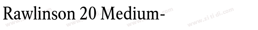 Rawlinson 20 Medium字体转换